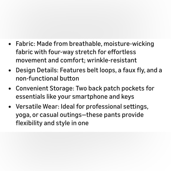 Yogipace Capri Yoga Dress Pants - Picture 7 of 10